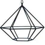 Large Black Geometric Chandelier