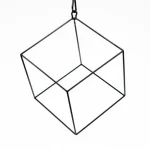 Small Black Geometric Chandelier