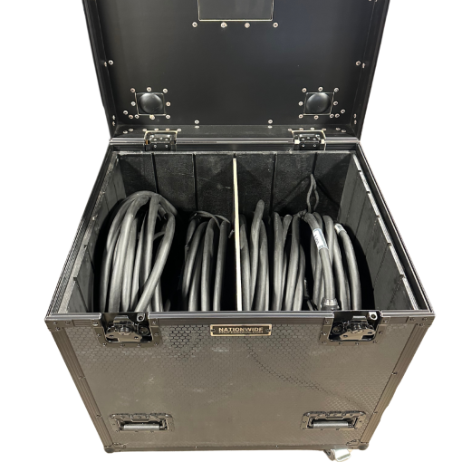 Custom road case of event power cable ready for delivery by Nashville Audio Visual