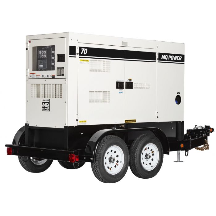Sound-attenuated towable diesel generator for event power rental in Nashville