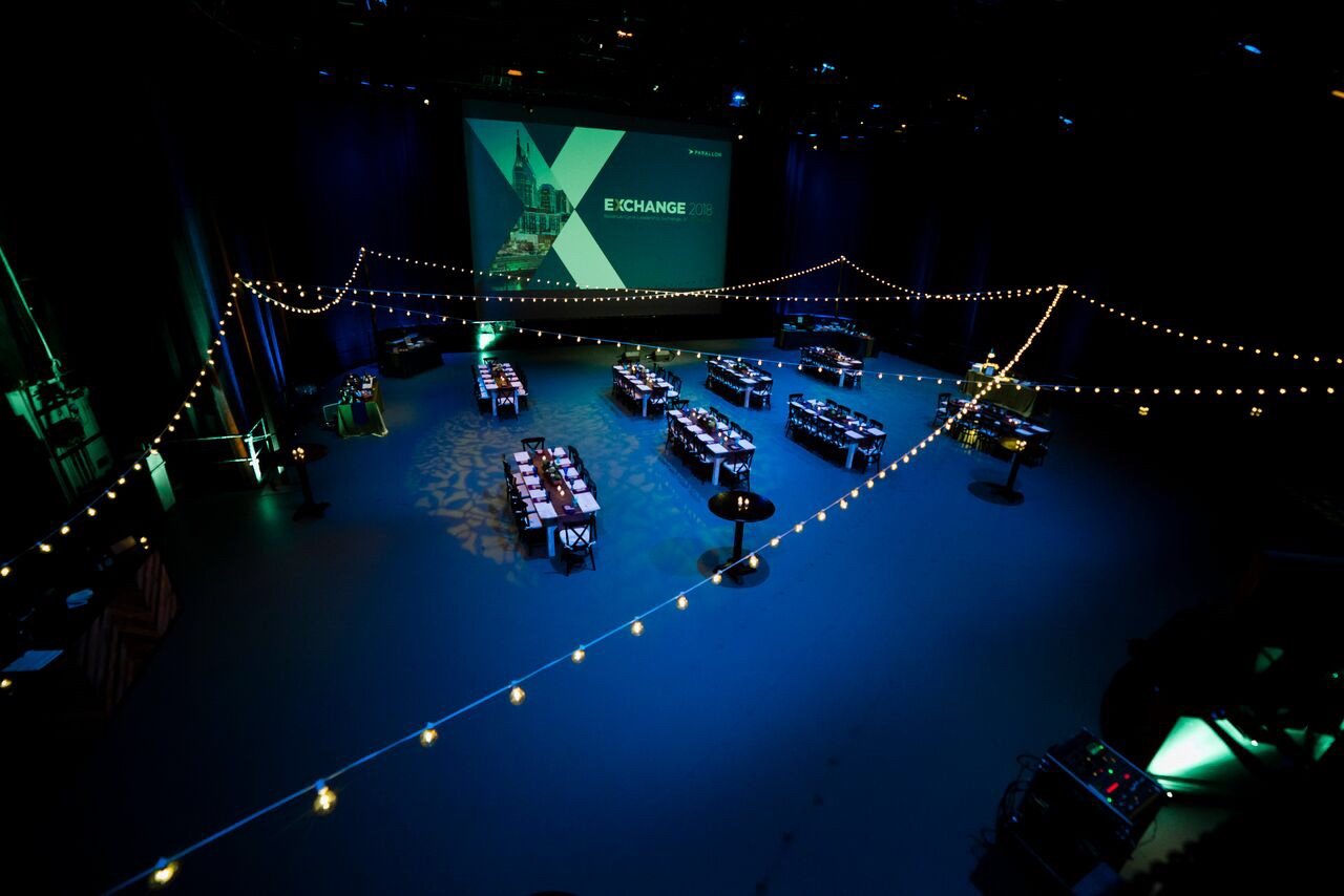 Grand Ole Opry Studio A corporate gala with string lights and gobo projections — Nashville Audio Visual