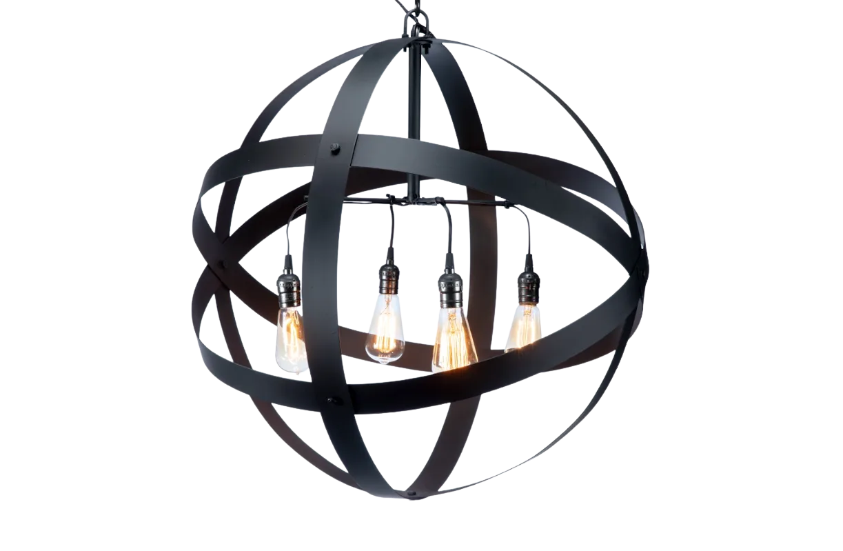 Black Sphere Chandelier