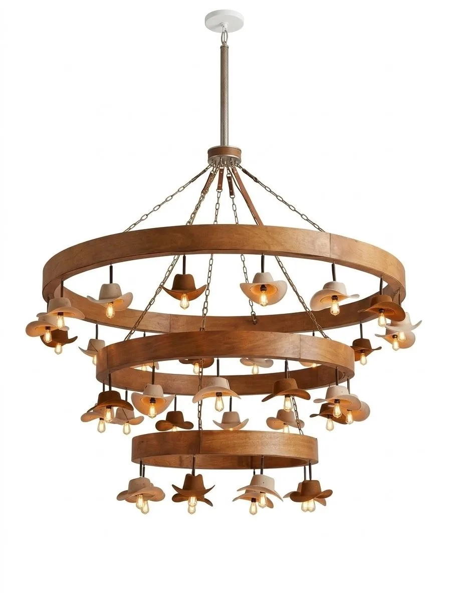 Cowboy Hat Chandelier