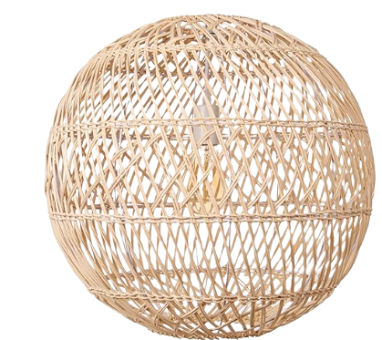 Round Rattan Chandelier