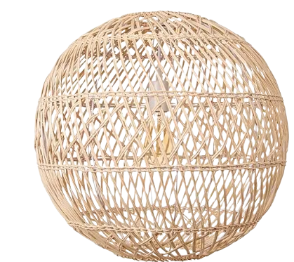 Round Rattan Chandelier