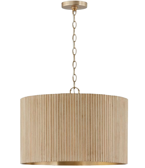 Small Beige Drum Chandelier